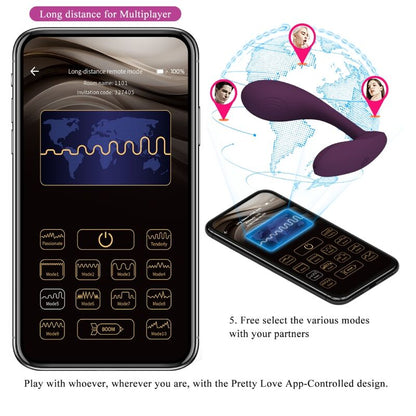 PRETTY LOVE - BAIRD G-SPOT 12 VIBRATIONEN WIEDERAUFLADBAR LILA APP