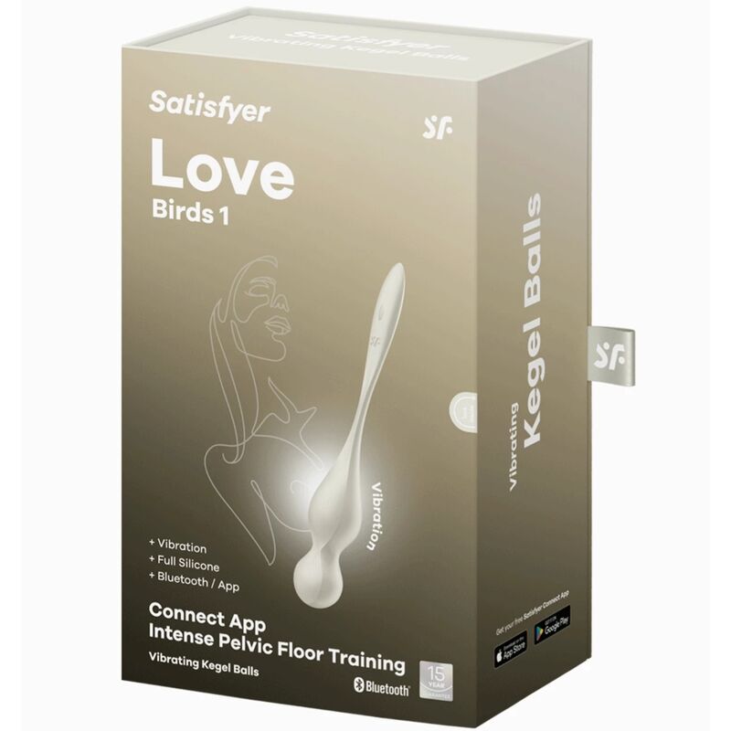 SATISFYER - LOVE BIRDS VIBRIERENDE KEGEL-KUGELN WEISS + KOSTENLOSE APP - Sexotim