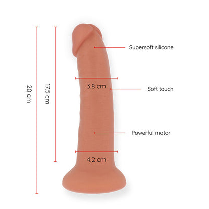 ONINDER - MITTLERER BOGOTÁ-VIBRATORDILDO MIT 9 GESCHWINDIGKEITEN NATÜRLICH 20 CM -O- 4.2 CM - KOSTENLOSE APP