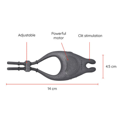 ONINDER - PAMPA WIEDERAUFLADBARER EINSTELLBARER VIBRATORRING MIT KLITORISSTIMULATOR 10 GESCHWINDIGKEITEN - KOSTENLOSE APP - Sexotim