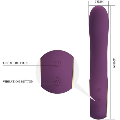 PRETTY LOVE - ETHAN WIEDERAUFLADBARER VIBRATOR LILA