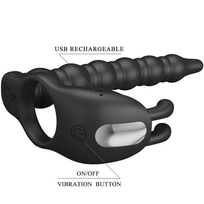 PRETTY LOVE - BLACKNEY PENISRINGE MIT VIBRATOR-PLUG - Sexotim