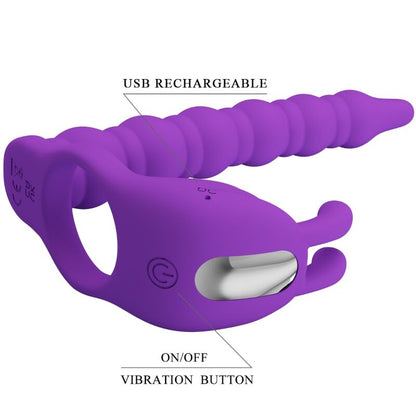 PRETTY LOVE - BLACKNEY PENISRINGE MIT VIBRATOR-PLUG - Sexotim