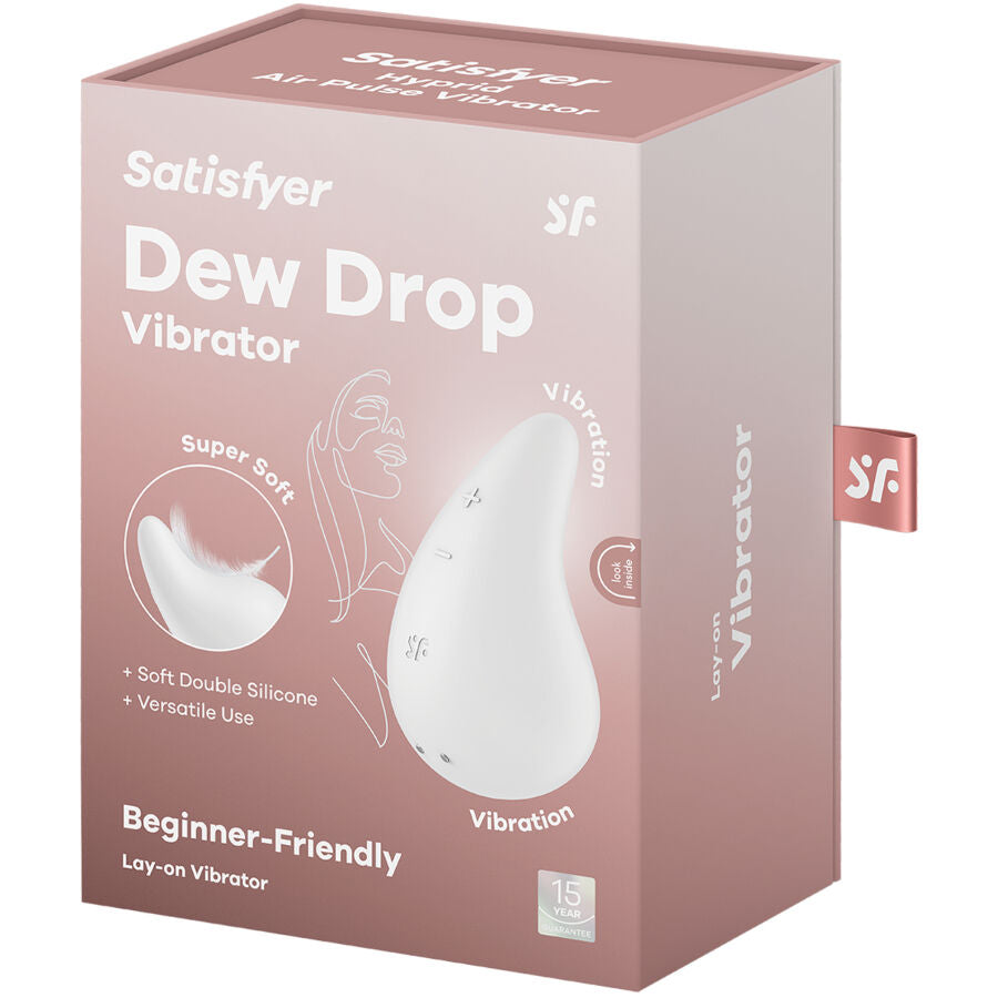 SATISFYER - DEW DROP VIBRATOR AUFLEGEN BLAU / WEISS - Sexotim