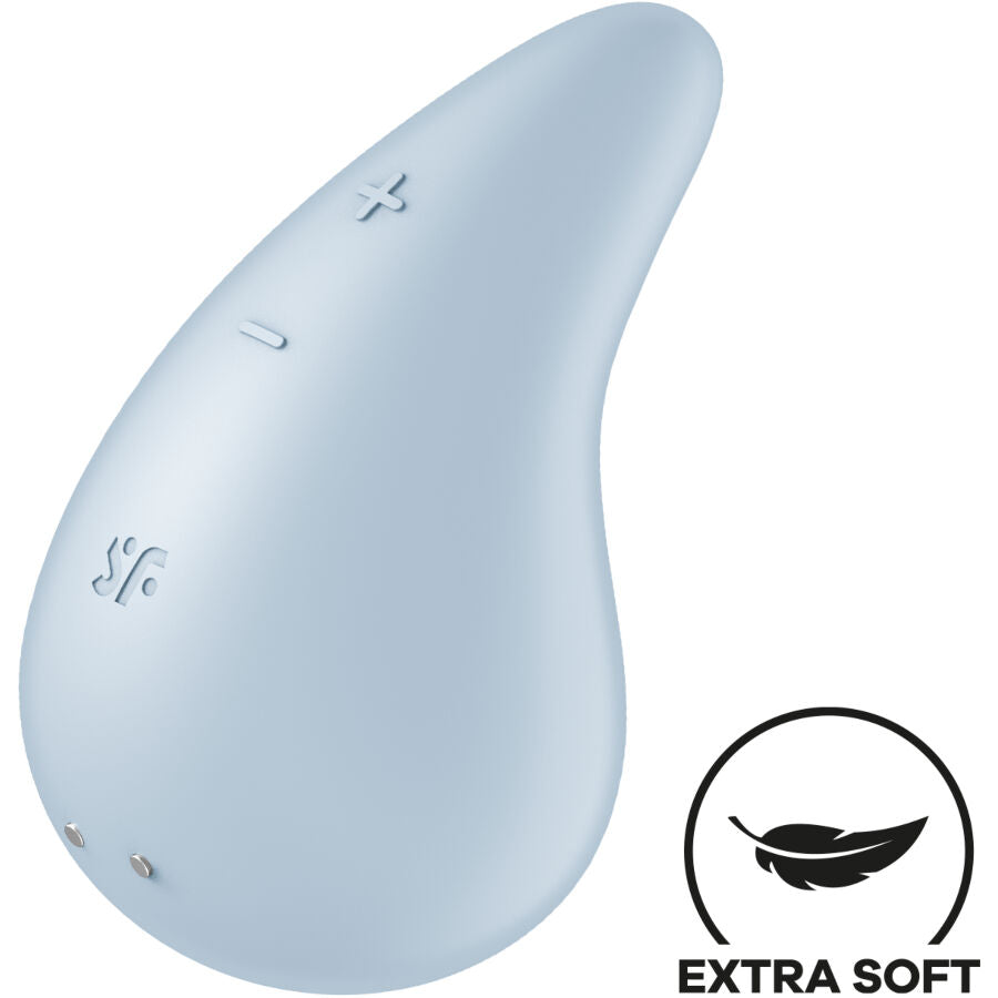 SATISFYER - DEW DROP VIBRATOR AUFLEGEN BLAU / WEISS - Sexotim
