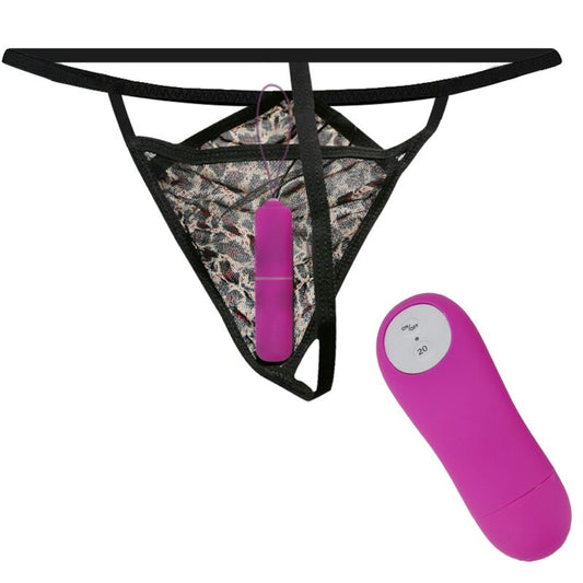 BAILE - TANGA MIT VIBRIERENDER BULLET UND FERNBEDIENUNG LILA - Sexotim