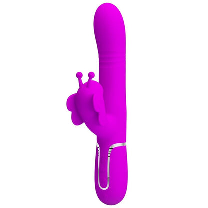 PRETTY LOVE - MULTIFUNKTIONS-KANINCHENVIBRATOR 4 IN 1 SCHMETTERLING FUCHSIA - Sexotim