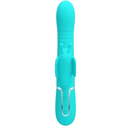 PRETTY LOVE - MULTIFUNKTIONS-KANINCHENVIBRATOR 4 IN 1 SCHMETTERLING AQUAGRÜN - Sexotim