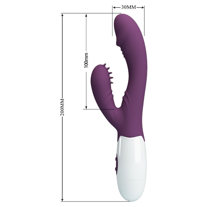 PRETTY LOVE - BUTTERFLY KISS RABBIT VIBRATOR & G-SPOT STIMULATOR LILA