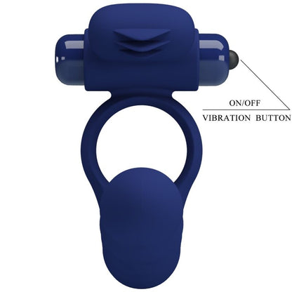 PRETTY LOVE - AJMAL VIBRATIONSRING MIT PLUG BLAU - Sexotim