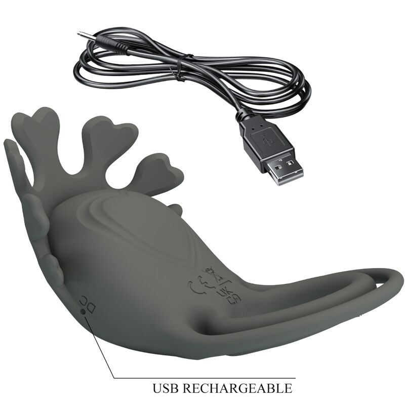 PRETTY LOVE - RUBEN DOPPELVIBRATIONSRING MIT STIMULATOR GRAU - Sexotim