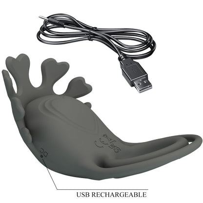 PRETTY LOVE - RUBEN DOPPELVIBRATIONSRING MIT STIMULATOR GRAU - Sexotim
