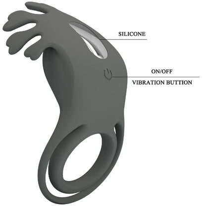 PRETTY LOVE - RUBEN DOPPELVIBRATIONSRING MIT STIMULATOR GRAU - Sexotim