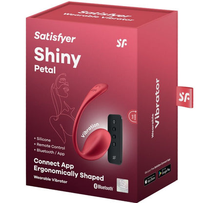 SATISFYER - SHINY PETAL G POINT FERNBEDIENUNGS STIMULATOR ROT KOSTENLOSE APP - Sexotim
