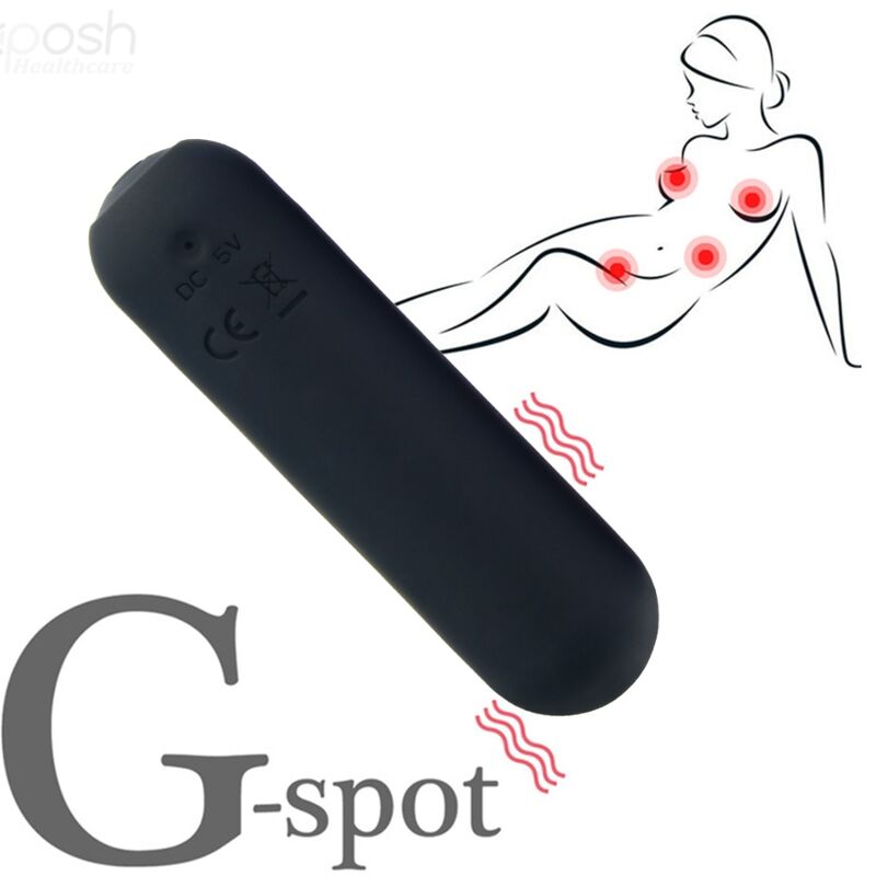 ARMONY - SPLASH HAHA VIBRATOR BULLET SILIKON 10 VIBRATIONEN 75 X 19 CM SCHWARZ - Sexotim