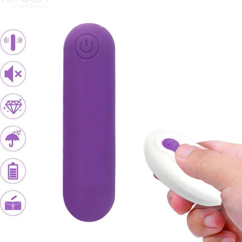 ARMONY - SPLASH JOLINE VIBRATOR BULLET SILIKON MIT FERNBEDIENUNG, 10 VIBRATIONEN 6.5 X 1.5 CM LILA - Sexotim