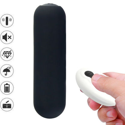 ARMONY - SPLASH JOIE VIBRATOR BULLET SILIKON MIT FERNBEDIENUNG, 10 VIBRATIONEN 75 X 19 CM SCHWARZ - Sexotim