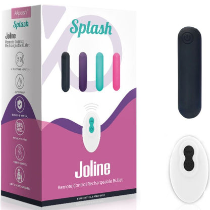 ARMONY - SPLASH JOLINE VIBRATOR BULLET SILIKON MIT FERNBEDIENUNG, 10 VIBRATIONEN 65 X 15 CM SCHWARZ - Sexotim