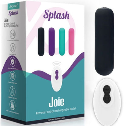 ARMONY - SPLASH JOIE VIBRATOR BULLET SILIKON MIT FERNBEDIENUNG, 10 VIBRATIONEN 75 X 19 CM SCHWARZ - Sexotim