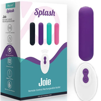ARMONY - SPLASH JOIE VIBRATOR BULLET SILIKON MIT FERNBEDIENUNG, 10 VIBRATIONEN 75 X 19 CM LILA - Sexotim