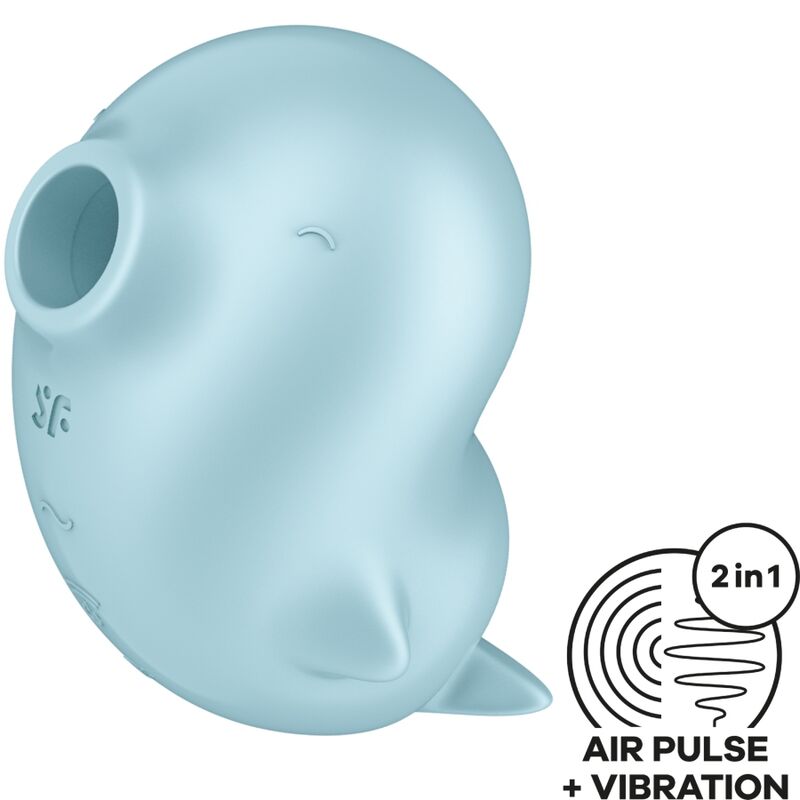SATISFYER - SASSY SEAL STIMULATOR & VIBRATOR BLAU - Sexotim