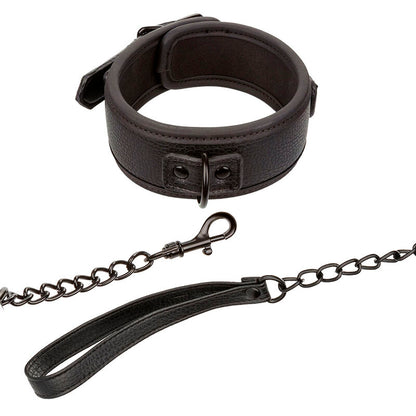 CALEXOTICS - NOCTURNAL HALSBAND & LEINE LEDER VERSTELLBAR SCHWARZ - Sexotim