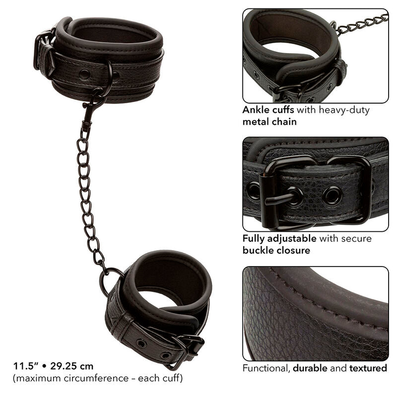 CALEXOTICS - NOCTURNAL FUSSMANSCHETTEN LEDER VERSTELLBAR SCHWARZ - Sexotim