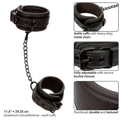 CALEXOTICS - NOCTURNAL FUSSMANSCHETTEN LEDER VERSTELLBAR SCHWARZ - Sexotim