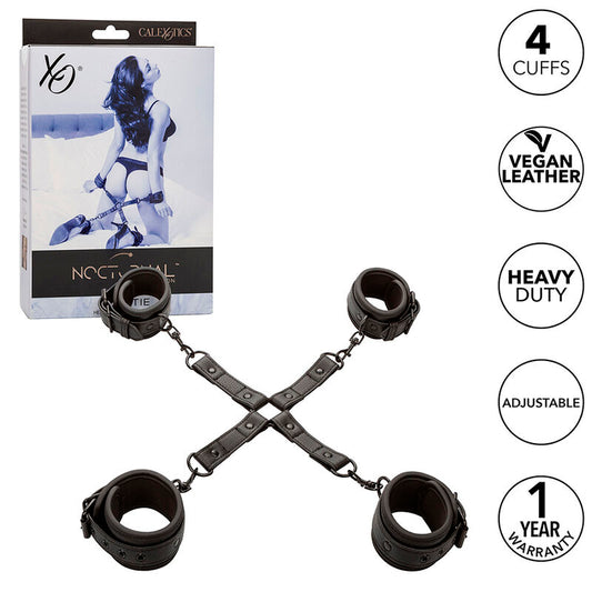 CALEXOTICS - NOCTURNAL HOG TIE CONNECTOR CUERO VERSTELLBAR SCHWARZ - Sexotim