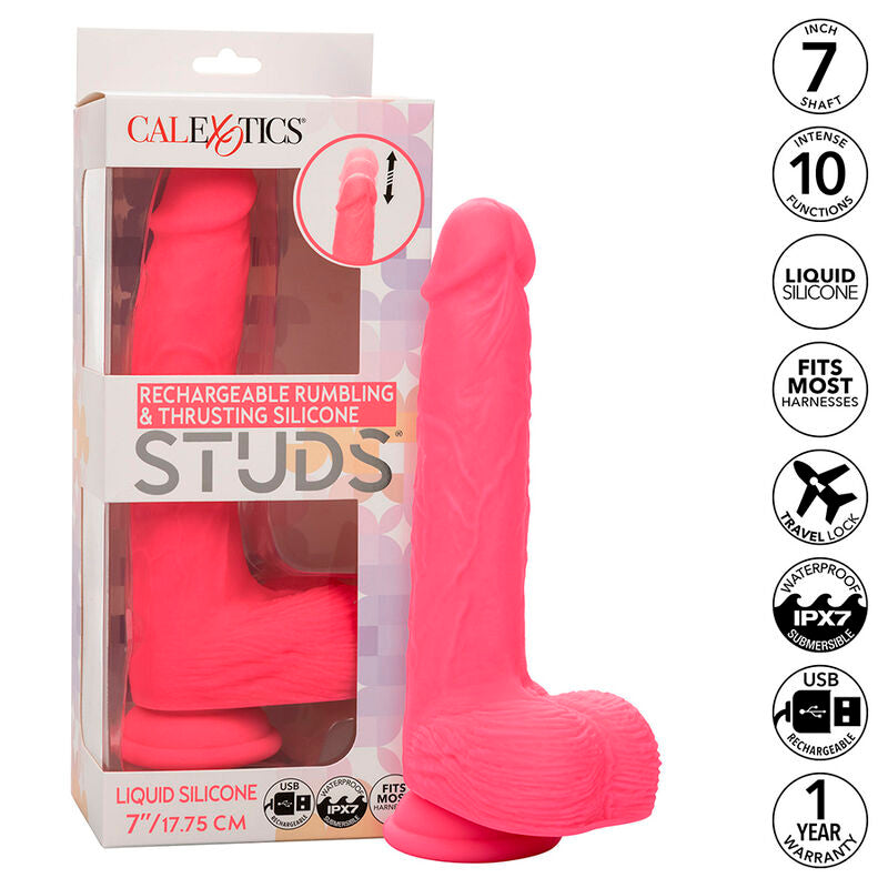 CALEXOTICS - STUDS REALISTISCHER VIBRATOR 10 VIBRATIONEN ROSA - Sexotim