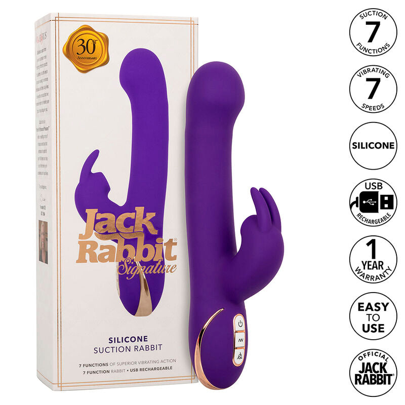 CALEXOTICS - JACK RABBIT VIBRATOR & STIMULATOR MIT 7 VIBRATIONEN UND SAUGMODUS, BLAU - Sexotim