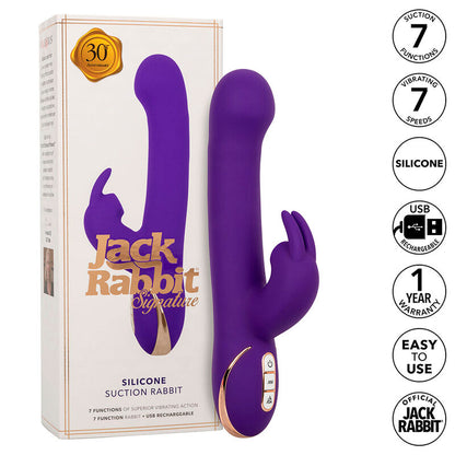 CALEXOTICS - JACK RABBIT VIBRATOR & STIMULATOR MIT 7 VIBRATIONEN UND SAUGMODUS, BLAU - Sexotim