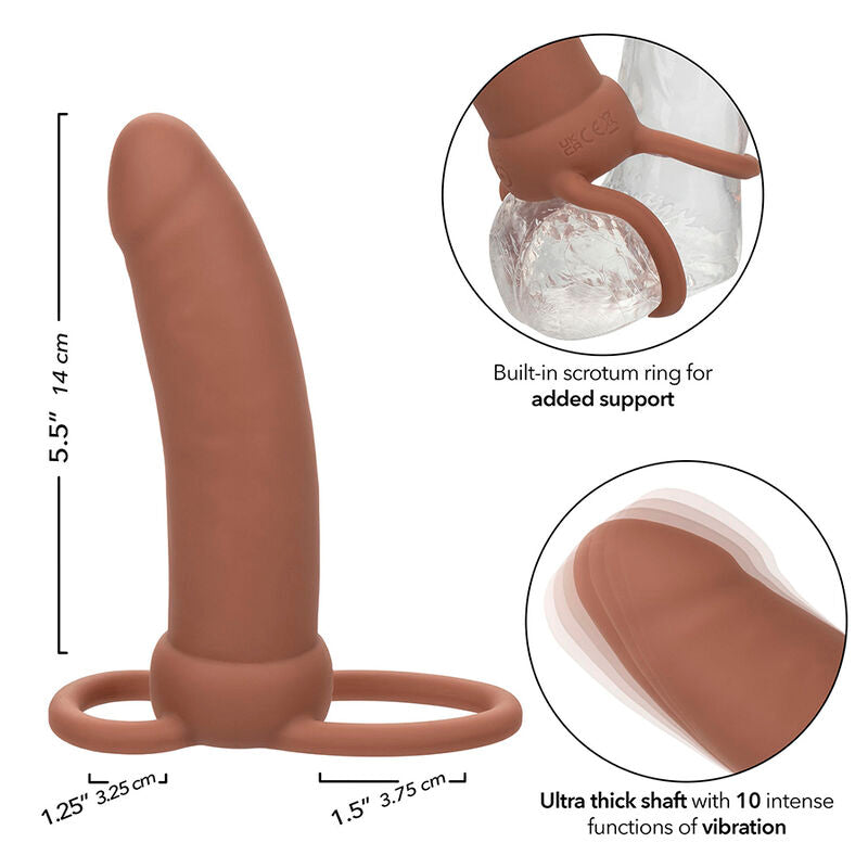 CALEXOTICS - MAXX THICK DUAL PENETRATOR 10 VIBRATIONEN BRAUN - Sexotim