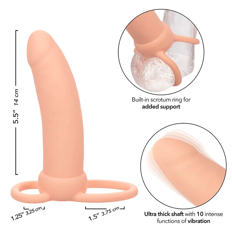 CALEXOTICS - MAXX THICK DUAL PENETRATOR 10 VIBRATIONEN HAUTFARBE - Sexotim