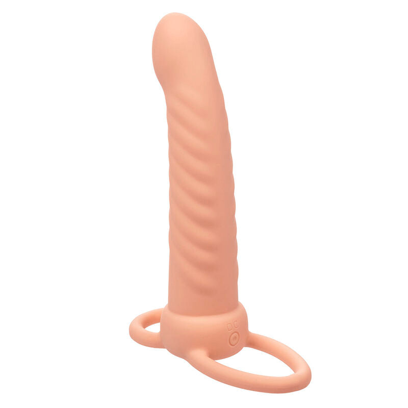 CALEXOTICS - MAXX RIBBED DUAL PENETRATOR MIT 10 VIBRATIONEN, HAUTFARBE - Sexotim