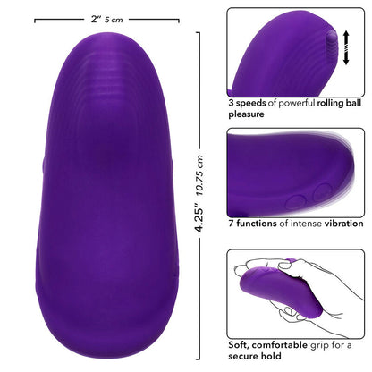 CALEXOTICS - ENVY HANDMASSAGER MIT ROLLBALL, 7 VIBRATIONEN, LILA - Sexotim