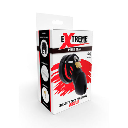 HIDDEN DESIRE - EXTREME KEUSCHHEITSPUMPENKÄFIG AUS SILIKON GRÖSSE L SCHWARZ - Sexotim