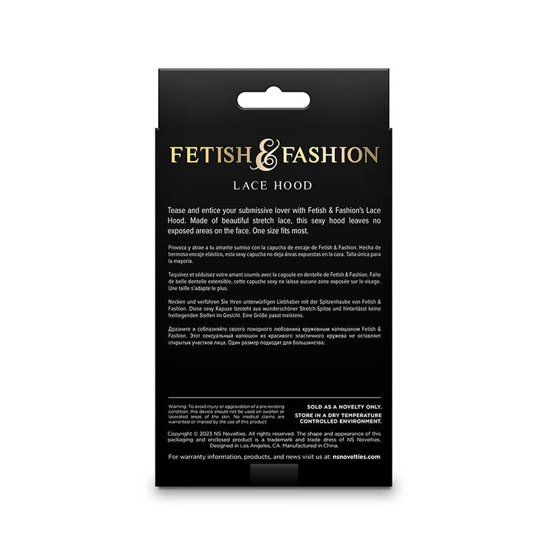 NS NOVELTIES - FETISH & FASHION SPITZENHAUBE SCHWARZ - Sexotim