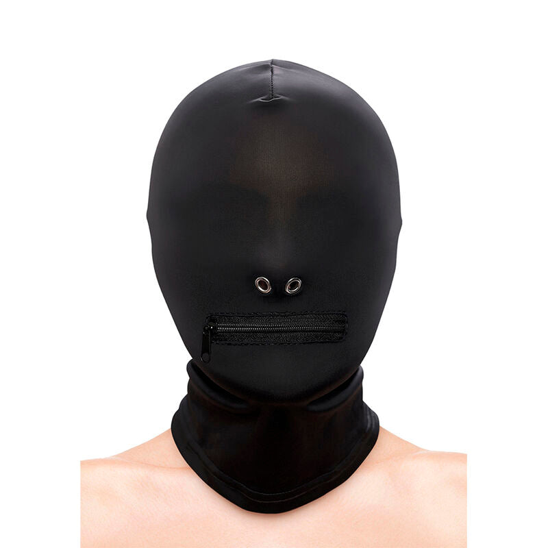 NS NOVELTIES - FETISH & FASHION GESCHLOSSENE MUNDHAUBE MIT REISSVERSCHLUSS NYLON SCHWARZ - Sexotim