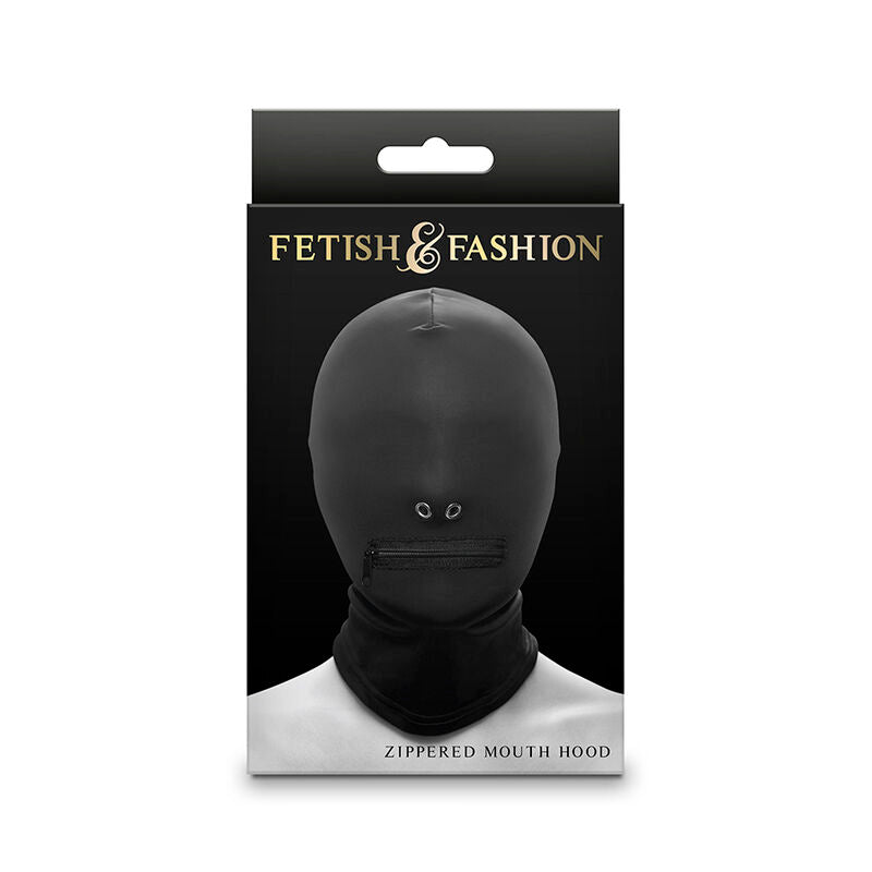 NS NOVELTIES - FETISH & FASHION GESCHLOSSENE MUNDHAUBE MIT REISSVERSCHLUSS NYLON SCHWARZ - Sexotim