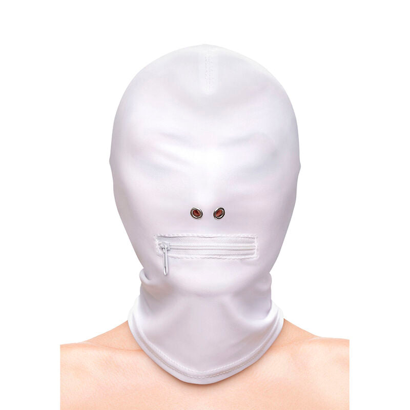 NS NOVELTIES - FETISH & FASHION MUNDHAUBE MIT REISSVERSCHLUSS NYLON WEISS - Sexotim