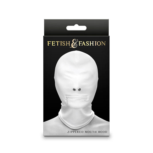 NS NOVELTIES - FETISH & FASHION MUNDHAUBE MIT REISSVERSCHLUSS NYLON WEISS - Sexotim