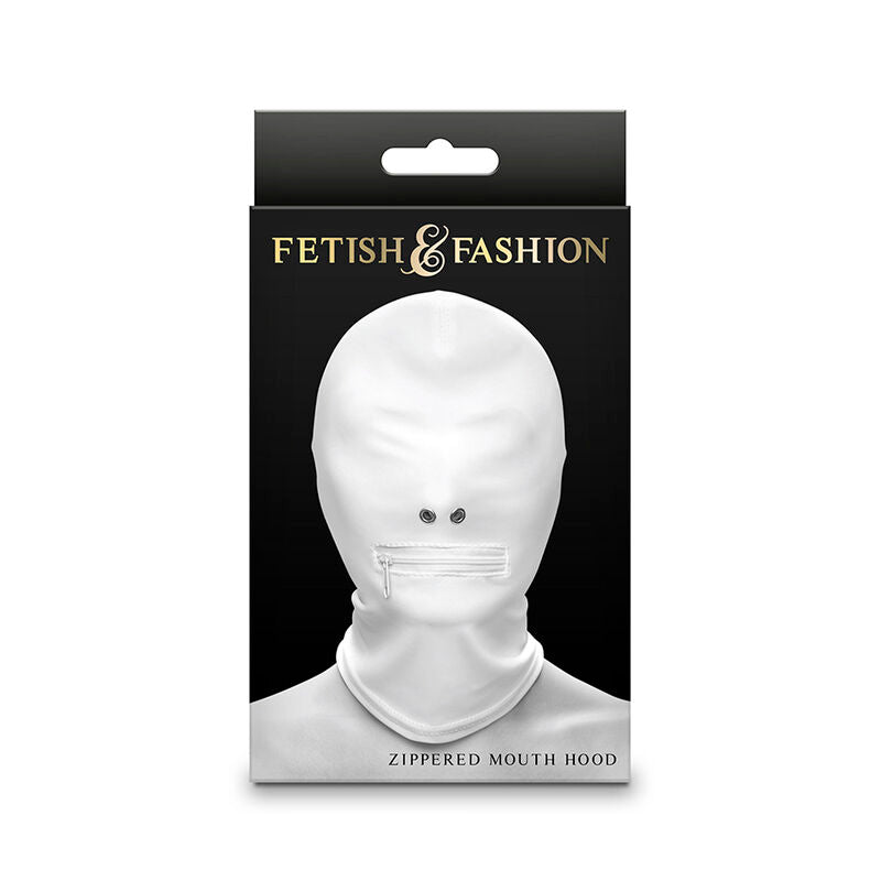 NS NOVELTIES - FETISH & FASHION MUNDHAUBE MIT REISSVERSCHLUSS NYLON WEISS - Sexotim