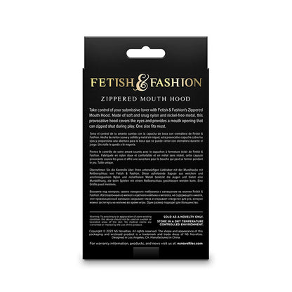 NS NOVELTIES - FETISH & FASHION MUNDHAUBE MIT REISSVERSCHLUSS NYLON WEISS - Sexotim
