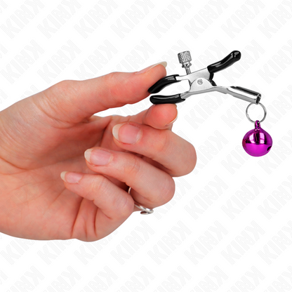 KINK - LILA NIPPELKLEMME MIT GLOCKEN 6 CM - Sexotim