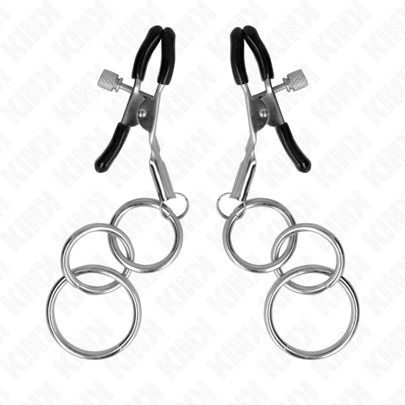 KINK - 3 O-RING NIPPELKLEMMEN 6 CM - Sexotim