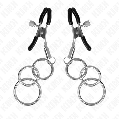 KINK - 3 O-RING NIPPELKLEMMEN 6 CM - Sexotim