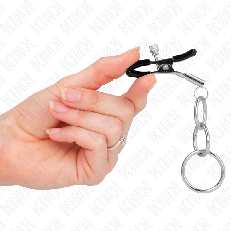 KINK - 3 O-RING NIPPELKLEMMEN 6 CM - Sexotim