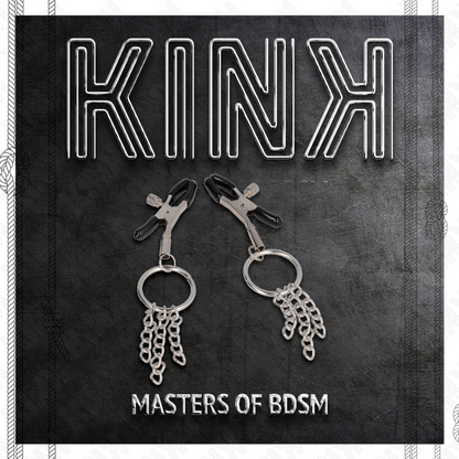 KINK - O-RING NIPPELKLEMME UND KLEINE KETTE SILBER 6 CM - Sexotim