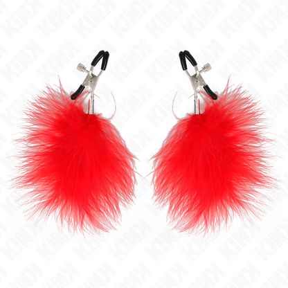 KINK - FEDERNIPPENKLEMME ROT 7 CM - Sexotim